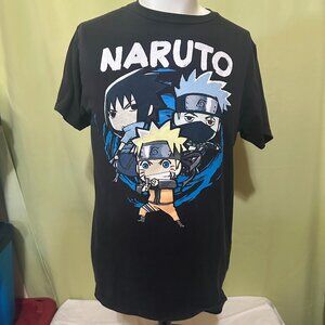 Naruto Shippuden Naruto Uzumaki Men's Black T Shirt Medium Ripple Junction Junko
